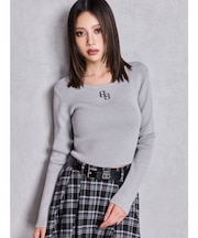 GGプレートlong sleeveニットトップス