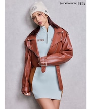 Fake leather shortジャケット