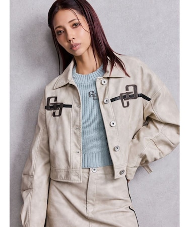 GGラインFake Leatherブルゾン