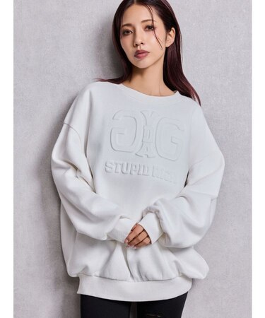 Symmetry GYDAロゴembossトップス