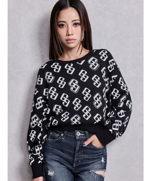 GG pattern bijouスウェットトップス