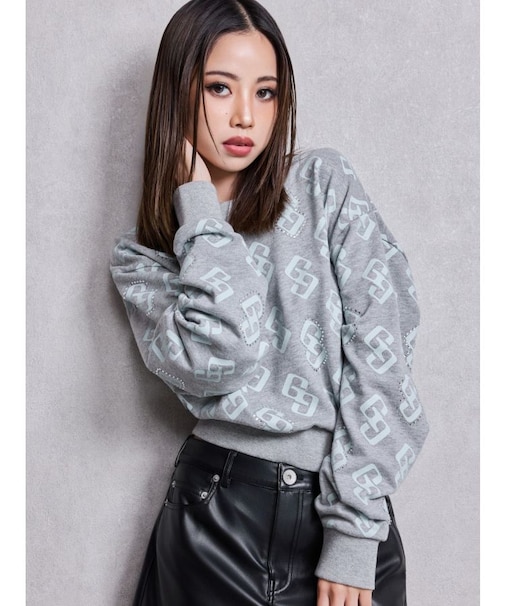 GG pattern bijouスウェットトップス