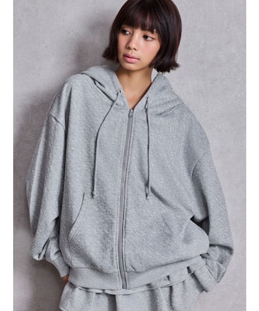 GG chain glitter print BIGパーカー