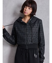 GG chain glitter print shortパーカー