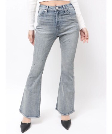 ハイウエストbijouフレアデニムパンツ