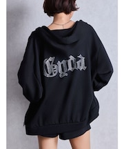 NEW BACK GYDAラインストーンラメパーカー