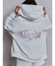 NEW BACK GYDAラインストーンラメパーカー