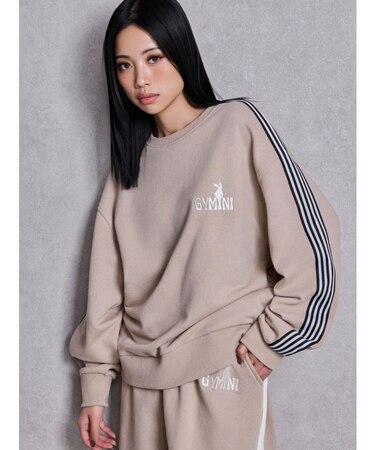 GYMINI BUNNYラインスウェットトップス
