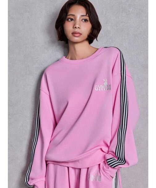 GYMINI BUNNYラインスウェットトップス