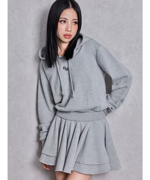 GGプレートドッキングフレアスウェットワンピース