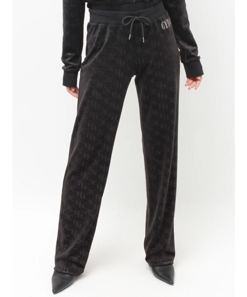 GYDA×Juicy Couture GG JC Emboss Big Bling Velour Track Pants