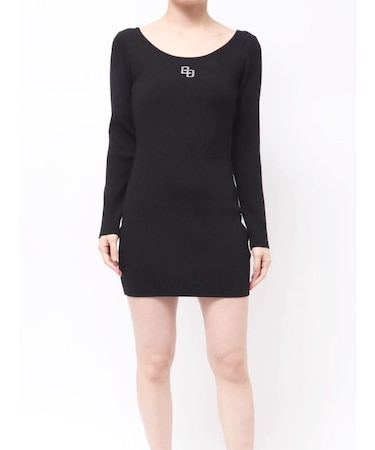 GGプレート long sleeveニットワンピース
