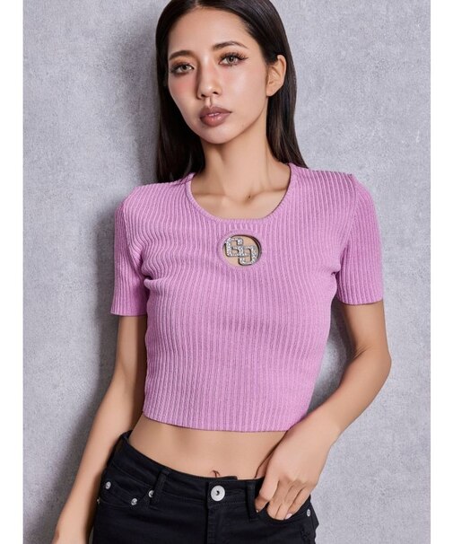 GG bijou MOLDラメニットトップス