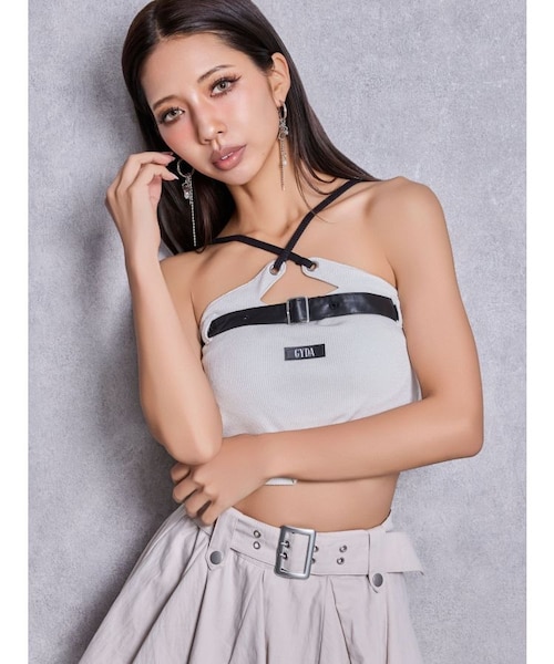 GYDA ビスチェ、ボレロセット GYDAフロントクロスラメテレコビスチェ｜ジェイダの通販｜&mall