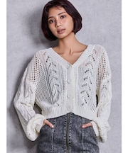 2WAYメッシュブリーチニットトップス