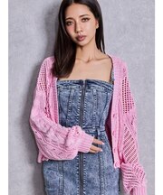 2WAYメッシュブリーチニットトップス