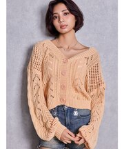 2WAYメッシュブリーチニットトップス