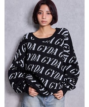 GYDA SLANT PATTERNニットトップス