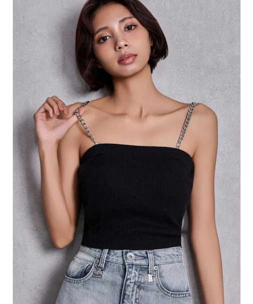 chainストラップラメテレコビスチェ