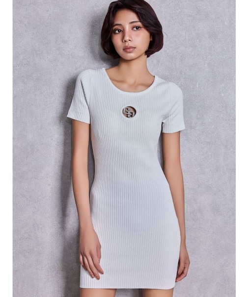 GG bijou MOLDハーフスリーブニットワンピース