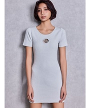 GG bijou MOLDハーフスリーブラメニットワンピース