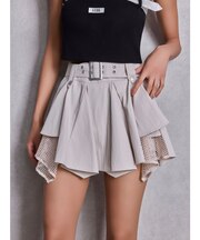 HEM Symmetryメッシュスカートライクショートパンツ