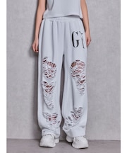 GYDA×DC ダメージSPARKLE LOGOスウェットパンツ