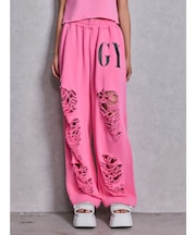 GYDA×DC ダメージSPARKLE LOGOスウェットパンツ