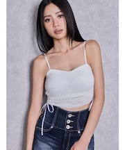 サイドギャザーレースビスチェ