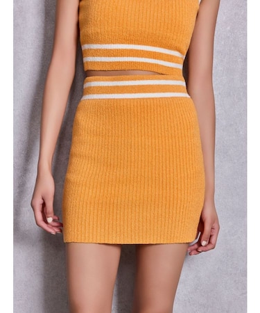 パイルニットスカートライクショートパンツ