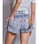ジャストウエストGYDA bijou sublimation printingデニムショートパンツ