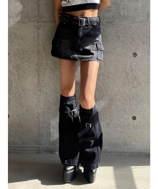 【TINY】レッグウォーマー付きミニスカートライクショートパンツ