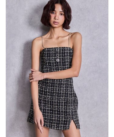 Symmetry GYDAラメツイードワンピース