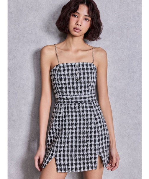 Symmetry GYDAラメツイードワンピース