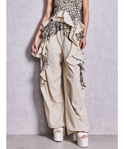 LEOPARDウエストDRAPE EDGEパンツ