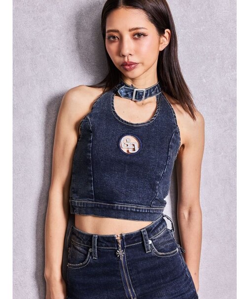 GG bijou MOLDチョーカーデニムショートTOPS