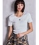 symmetry GYDAプレートハーフスリーブニットTOPS