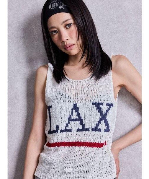 LAXテープヤーンニットタンクトップ