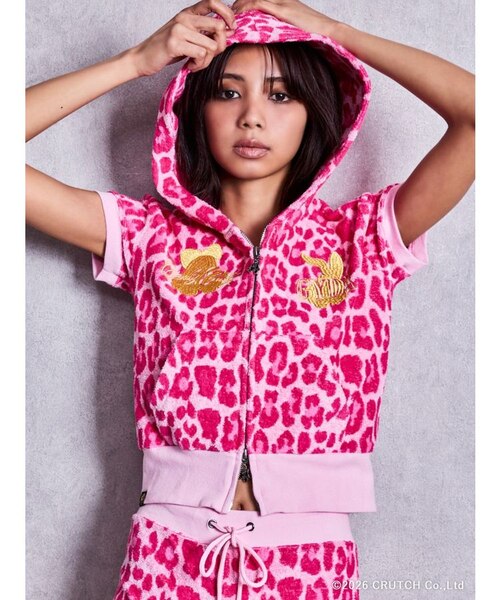 GYDA×GALFY leopard pileパーカー｜ジェイダの通販｜&mall（アンド