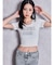 bijou logoタイトニットトップス