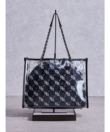GG glitter print clearトートBAG