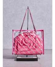 GG glitter print clearトートBAG
