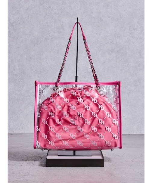 GG glitter print clearトートBAG
