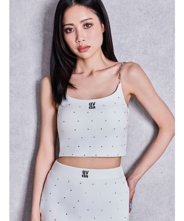 Square gyda bijouストラップビスチェ