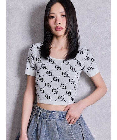 GG jacquardラメニットTOPS