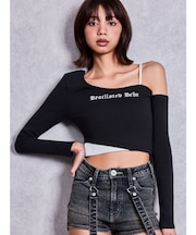 Bratlisted Bebeワンショルデザイントップス