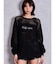 Valdy empire embroideryメッシュニットトップス
