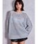 Valdy empire embroideryメッシュニットトップス