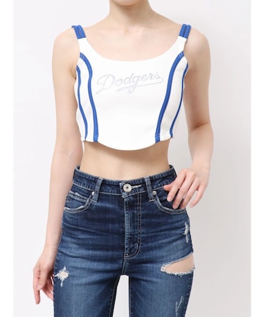 GYDA［MLB］bijou logo line ビスチェ