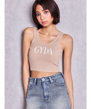 GYDA jacquardタンクニットトップス